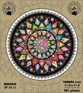 ROMPECABEZA MADERA MDF MANDALA 35.1 (201 PZAS)