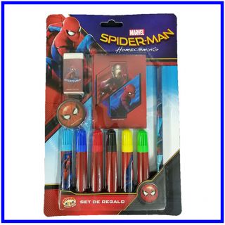 STATIONARY SET PLUMONES LIBRETA SPIDERMAN