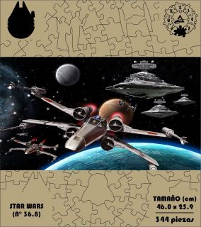 ROMPECABEZA MADERA MDF STAR WARS 36.8 (344 PZAS)