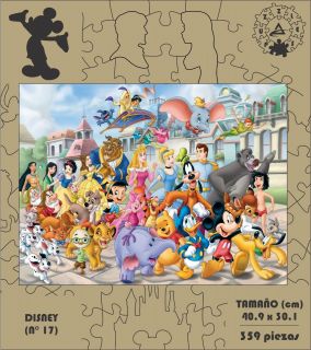 ROMPECABEZA MADERA MDF DISNEY 17 (359 PZAS)