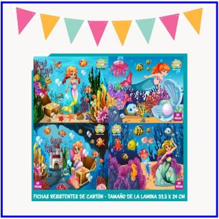 ROMPECABEZA 4 EN 1 COD 006-24 (24 PZAS) LAS SIRENITAS
