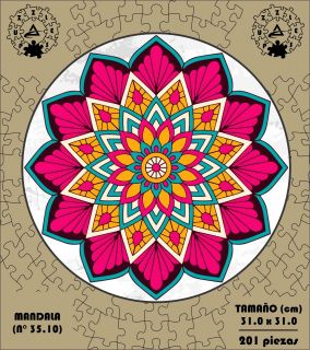 ROMPECABEZA MADERA MDF MANDALA 35.10 (201 PZAS)