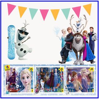 ROMPECABEZA 3 EN 1 COD 027-100 (100 PZAS) - FROZEN 1