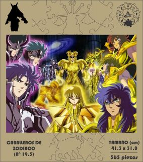 ROMPECABEZA MADERA MDF CABALLEROS DE ZODIACO 19.5 (365 PZAS)