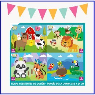 ROMPECABEZA 4 EN 1 COD 001-09 (9 Y 12 PZAS) LOS ANIMALITOS