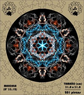 ROMPECABEZA MADERA MDF MANDALA 35.12 (201 PZAS)