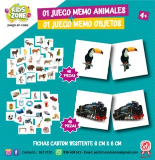 JUEGO MEMO ANIMALES / MEMO OBJETOS