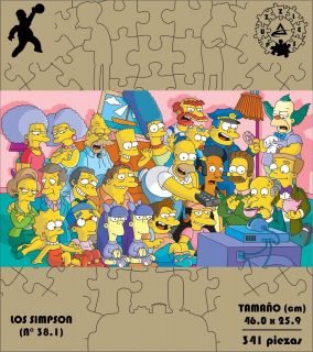 ROMPECABEZA MADERA MDF LOS SIMPSON 38.1 (341 PZAS)