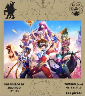 ROMPECABEZA MADERA MDF CABALLEROS DEL ZODIACO 19 (365 PZAS)