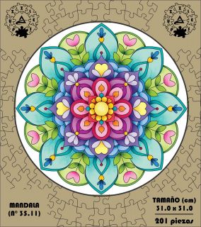 ROMPECABEZA MADERA MDF MANDALA 35.11 (201 PZAS)