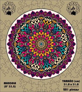 ROMPECABEZA MADERA MDF MANDALA 35.2 (201 PZAS)