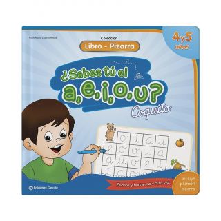 Libro Pizarra Sabes tu A,E,I,O,U Coquito