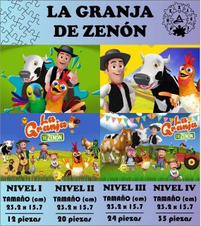 ROMPECABEZA MADERA MDF LA GRANJA DE ZENON (4 EN 1)