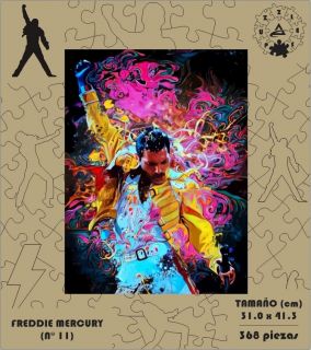 ROMPECABEZA MADERA MDF FREDDIE MERCURY (368 PZAS)