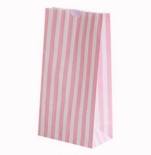 Bolsas bond Nro.6 rayas rosado