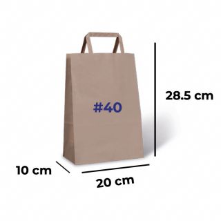 Bolsas kraft f/h 40