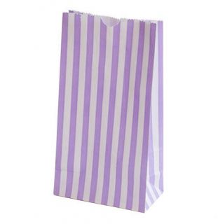 Bolsas bond Nro.6 rayas morado pastel