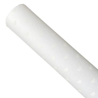 Bobina seda corazones blanco