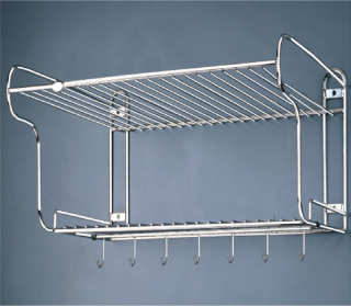 REPISA DOBLE PARA MICROONDAS CROMADA