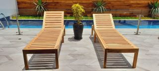 Tumbona banca de madera TECA