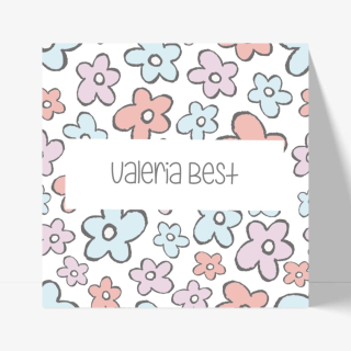 Tarjetas niñas - Flores Valeria