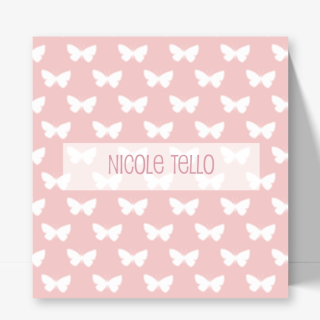 Tarjetas niñas - Mariposas rosa