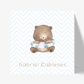 Tarjetas niños - Osito con salvavidas