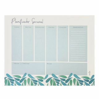 Planner semanal - Esmeralda