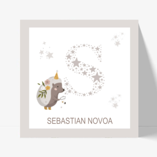 Tarjetas niños - Letras estrelladas