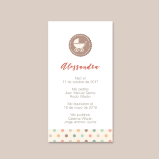 Capillos - Cochecito sobre círculo marrón