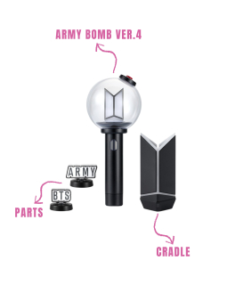 [PRE VENTA]: BTS - OFFICIAL  LIGHTSTICK VER.4 ( ARMY BOMB), CRADLE y PARTS.