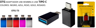 OTG ADAPTADOR USB HEMBRA A USB TIPO C