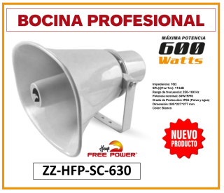 BOCINA PROFESIONAL 600W  HAWK FREE POWER