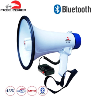 MEGAFONO 45W RECARGABLE C/USB/BLUETOOTH MODELO XH-11USB MARCA FREE POWER