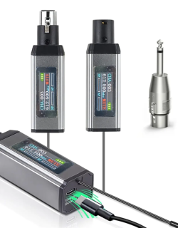 SISTEMA INALÁMBRICO UHF TRANSMISOR (XLR-F) / RECEPT (XLR-M) 30 MTRS RECARGABLE 4-8 HORAS WS2D