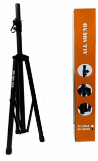Pedestal Super Pesado Para Parlante Hasta 80kg Altura 2mt Negro - Modelo SC-M6N - Marca All Sound