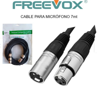CABLE FREEVOX PARA MICROFONO 7M XLR Macho a XLR Hembra