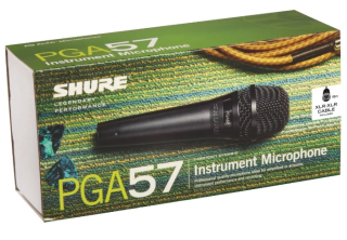 MICROFONO PARA INSTRUMENTOS CON CABLE XLR MODELO PGA57-XLR MARCA SHURE