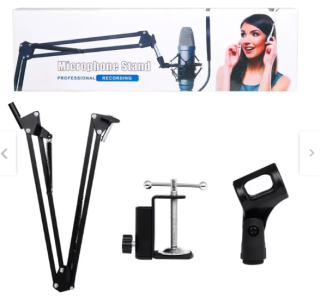 Soporte Brazo para Micrófono ajustable - Giratorio 360° 75cm - NB-35 Aluminio