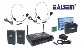 MICROF. INALAMBRICO DOS VINCHAS (SP58) CON MALETA MODELO ES-SP58(2V) MARCA EALSEM
