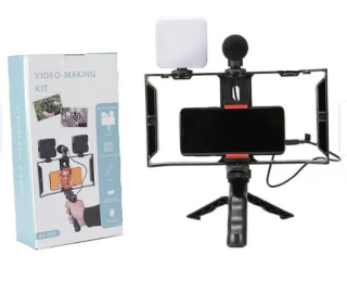 KIT DE ESTABILAZADOR DE SOPORTE CON MICROF+ 2 FLASH LIGHT CON 7 VARIACIONES DE LUZ PARA SMARTPHONE, TABLET CON DISP. BT