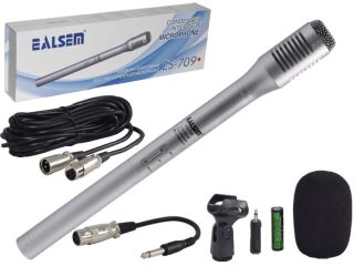 MICROFONO PARA FILMADORA 32.7 CM (LARGO) MODELO ES-709 MARCA EALSEM