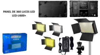 PANEL DE 360 LUCES LED LUZ BLANCA, CALIDA Y AMBAR - LED-U600+