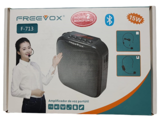 MINI AMPLIFICADOR FREEVOX F-713 C/ MICRÓFONO INALÁMBRICO