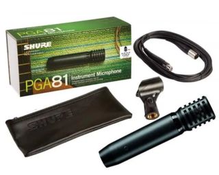 MICROFONO DE INSTRUMENTO CONDESADOR CON CABLE MODELO PGA81-XLR MARCA SHURE