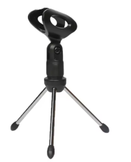 Mini soporte de micrófono plegable de metal , para micrófono con sujetador