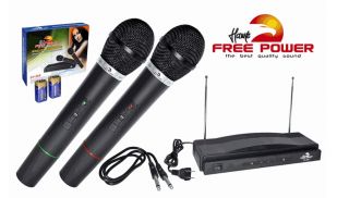 MICROFONO DE INALAMBRICO DE MANO DOBLE MODELO FP-505 MARCA FREE POWER