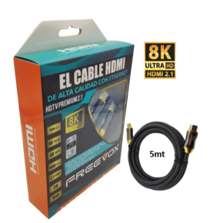 Cable HDMI Freevox 5m 8k V2.1 3180p, 3D, ancho de banda - Freevox CF801-50