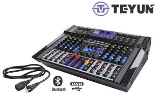 CONSOLA PF8 DE 08 CANALES  4 OHMS 350W X2 USB MARCA TEYUN