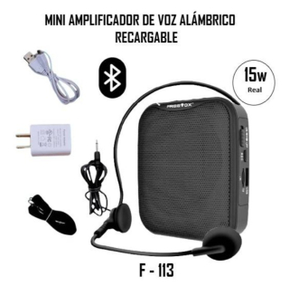 MINI AMPLIFICADOR F-113 MICROFONO VINCHA DE CABLE - MODELO F-113 FREEVOX